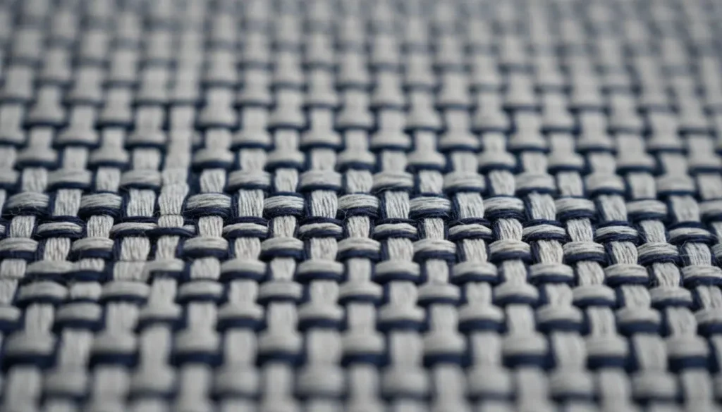 Breathable Uniform Fabric for Company Shirt Design - T-Shirt Printing KL & Custom Made Uniform Expert Close-up of breathable navy and grey uniform fabric suitable for company shirt design in malaysia.