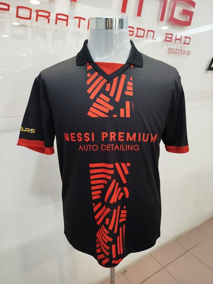 sublimation t shirt black orange printed