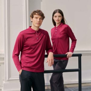 M2400 MICROFIBER POLO LONG-SLEEVED
